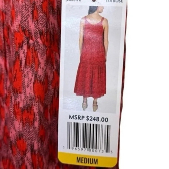 NWT Spring Midi Cotton Joie Maxi tiered dress Tea Rose feminine floral print Med - Picture 6 of 17